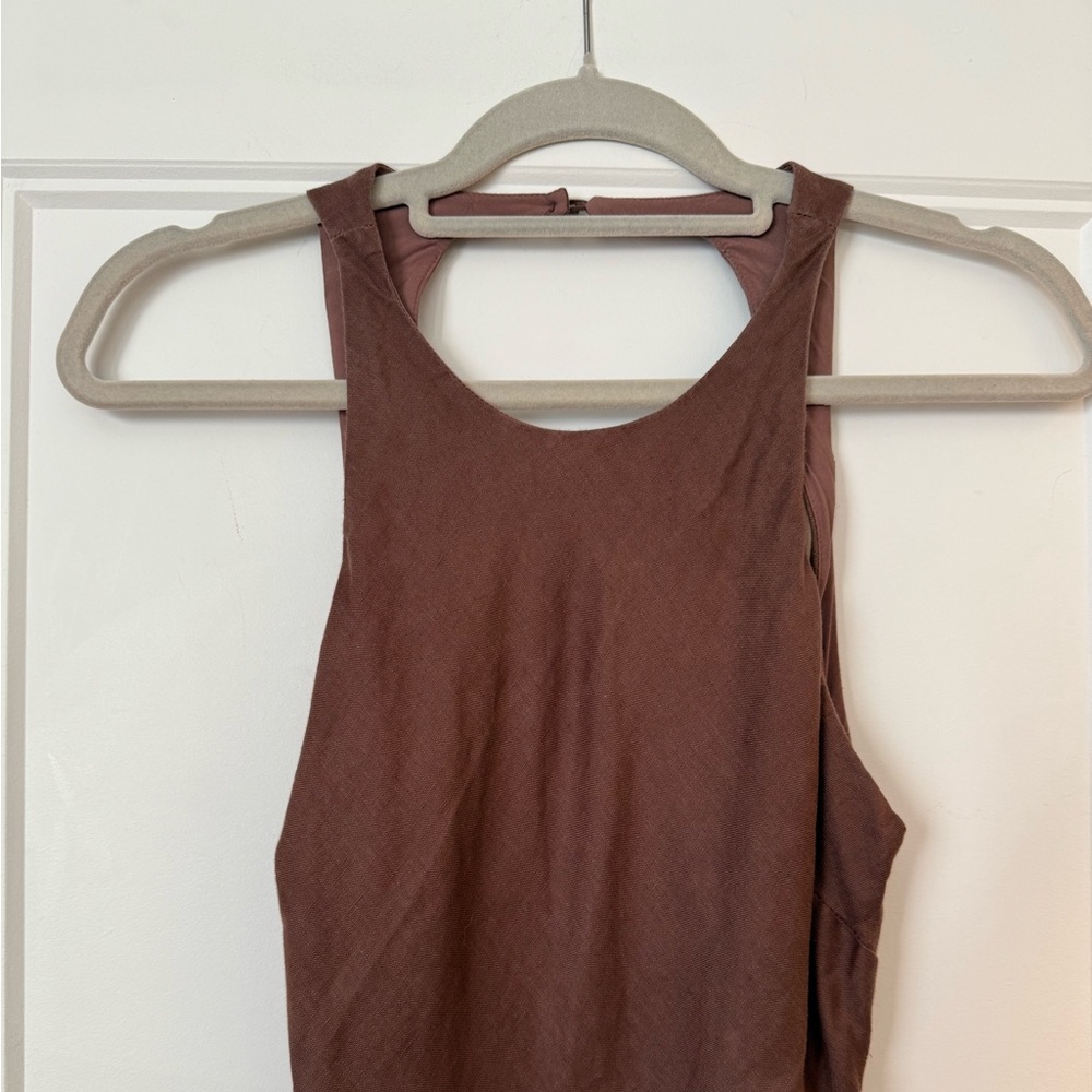 DISSH Andrea Chocolate Linen Dress, US 4 - Picture 4 of 5
